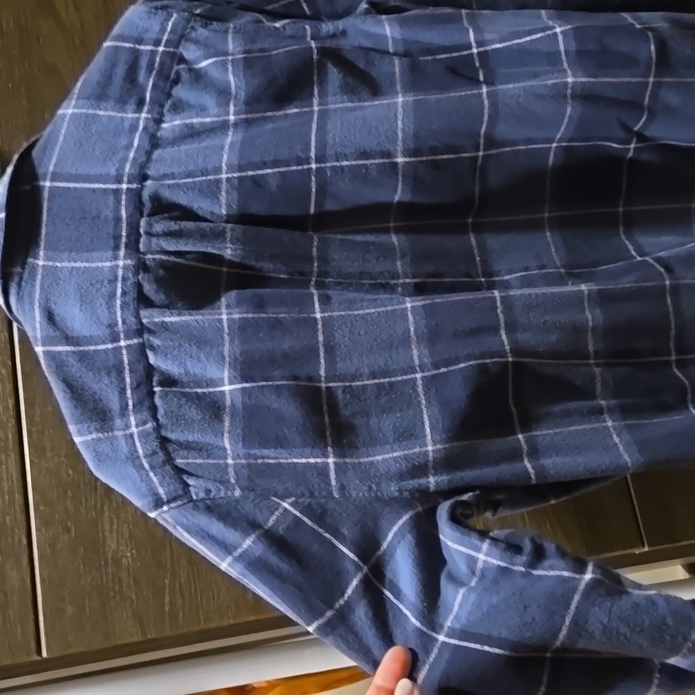 Blue Plaid Roxy Button-Up Shirt - Picture 7 of 8